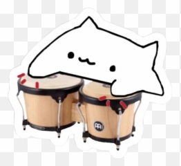 Bongocat Bongo Cat Drum Sticker By Spaceispikachu - Bongo Cat Gif Png Emoji,Drum Emoji