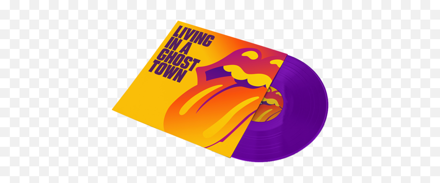 Living In A Ghost Town Purple Vinyl - Rolling Stones Living In A Ghost Town Vinyl Emoji,Emotion Album 600x600