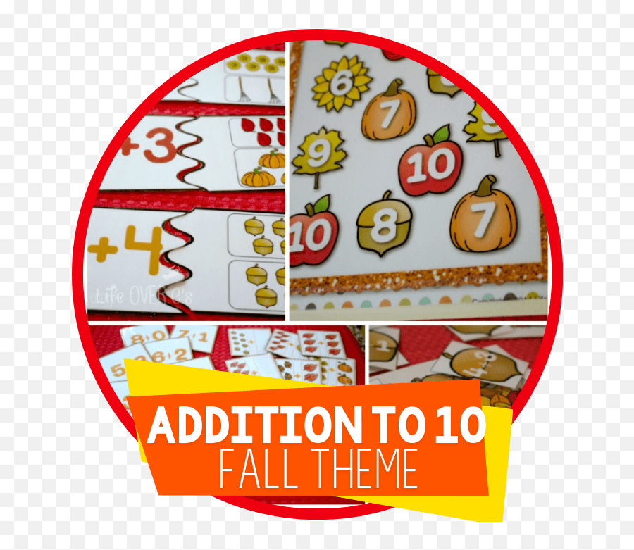 Fall Themed Addition To 10 Printables U0026 Centers - Dot Emoji,Free Emoticon Puzzles For Preschool