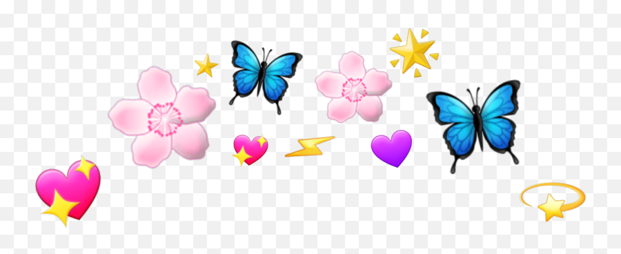 Emojis Heart Pink Flower Star Sticker - Samsung New Butterfly Eomji Emoji,Samsung Heart Emoji