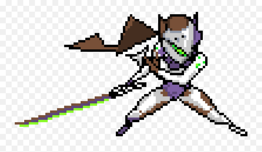 Pixel Art Gallery - Genji Pixel Spray Png Emoji,Genji Emojis