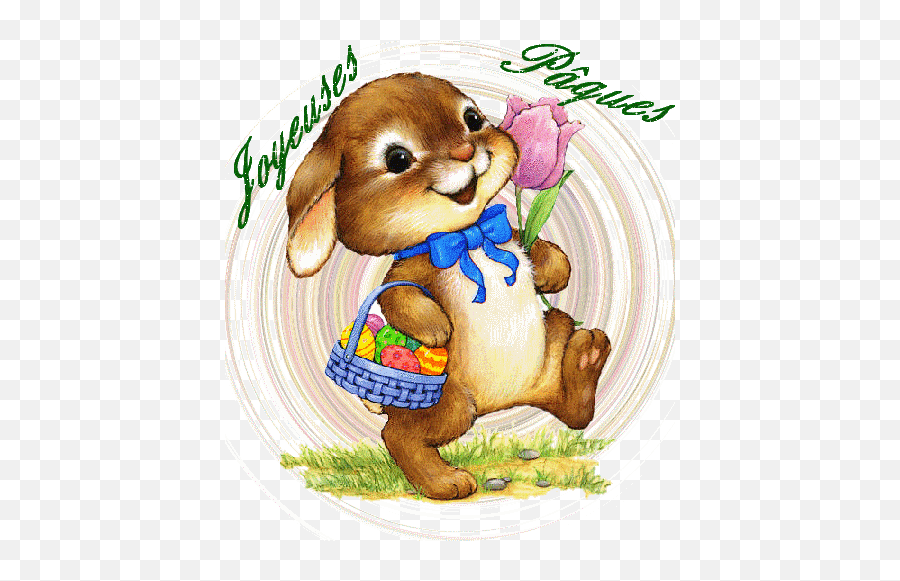 Gifs - Joyeuses Pâques Emoji,Easter Bunny Taking A Dump Emoji