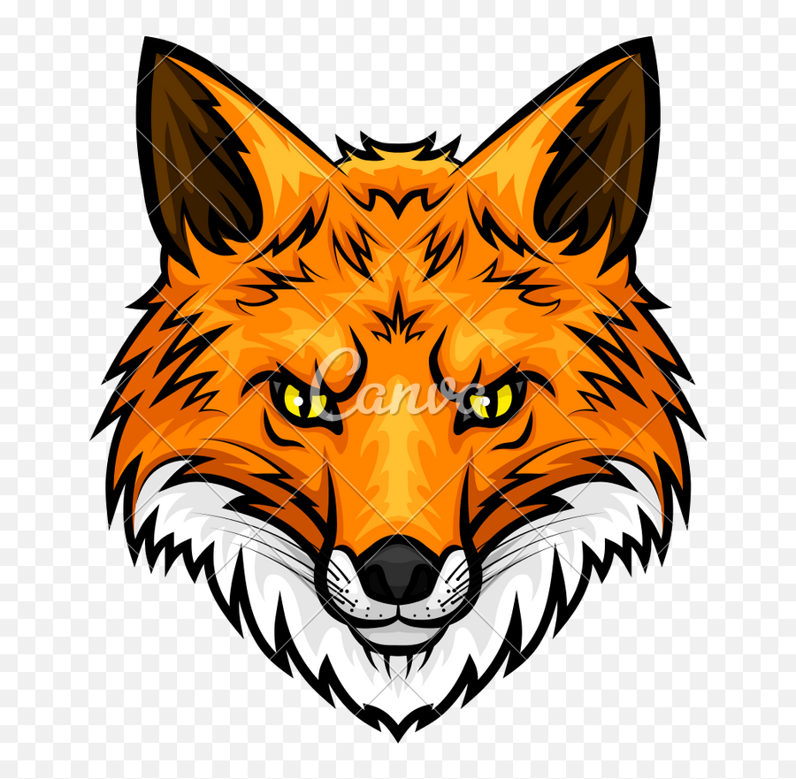 Fox Face Vector Art Transparent Cartoon - Jingfm Fox Head Sticker Emoji,Fox Face Emoji