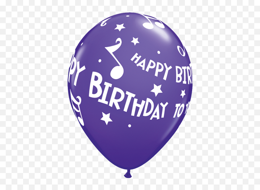 25 X 11 Happy Birthday To You Music Notes Tropical - Balloon Emoji,Music Note Emoji Transparent