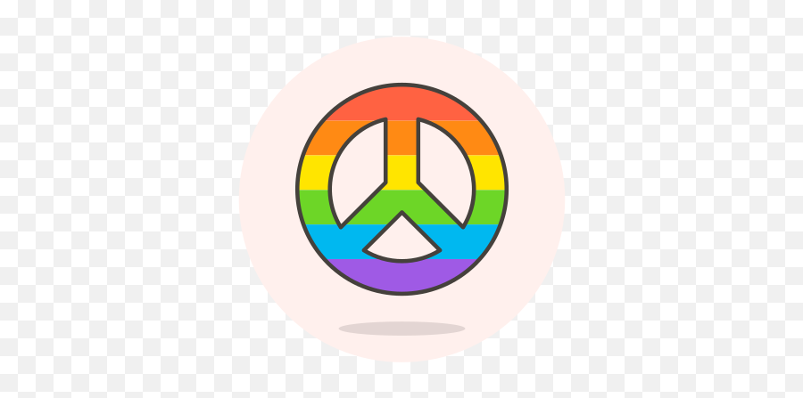 Lgbtq Peace Sign Free Icon Of Lgbt - Peace Sign Emoji,Peace And Love Emoticons For Facebook