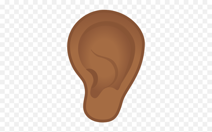 Ear Medium Dark Skin Tone - Ear Emoji Png,Tornado Emoji Android