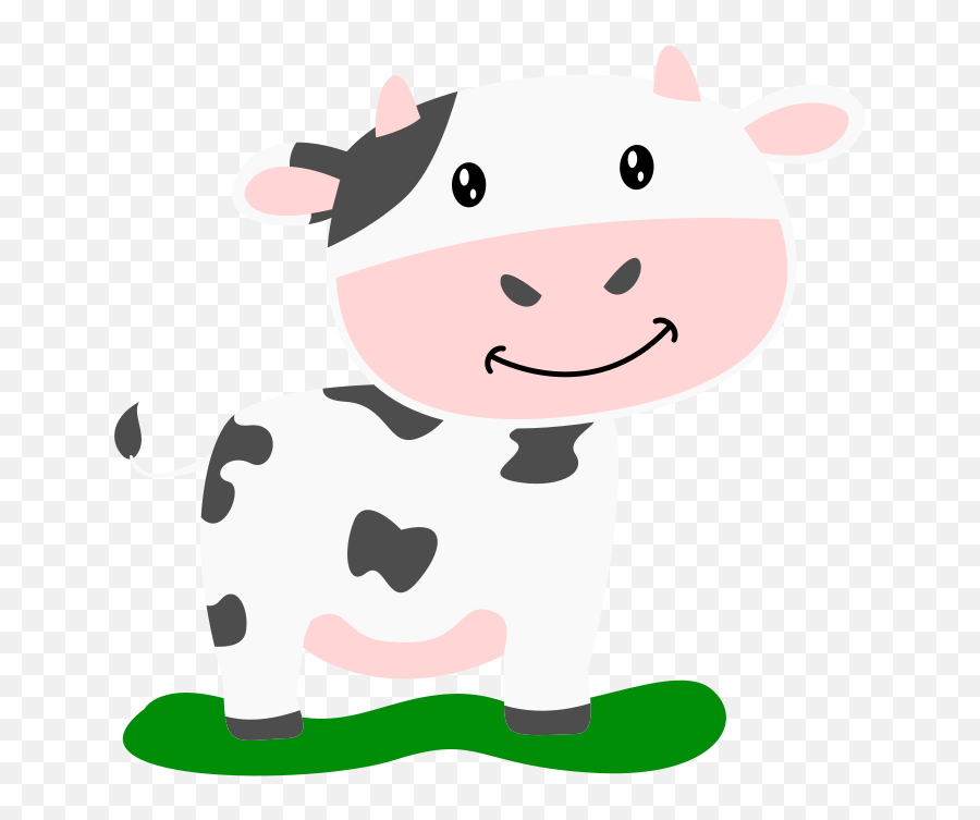 Adorable Cow Clipart Free Svg File - Happy Emoji,Cow And Man Emoji