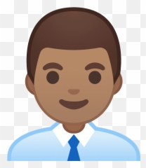 Man Office Worker Emoji Clipart Free Download Transparent,Pictures Of Business Boy Emoji