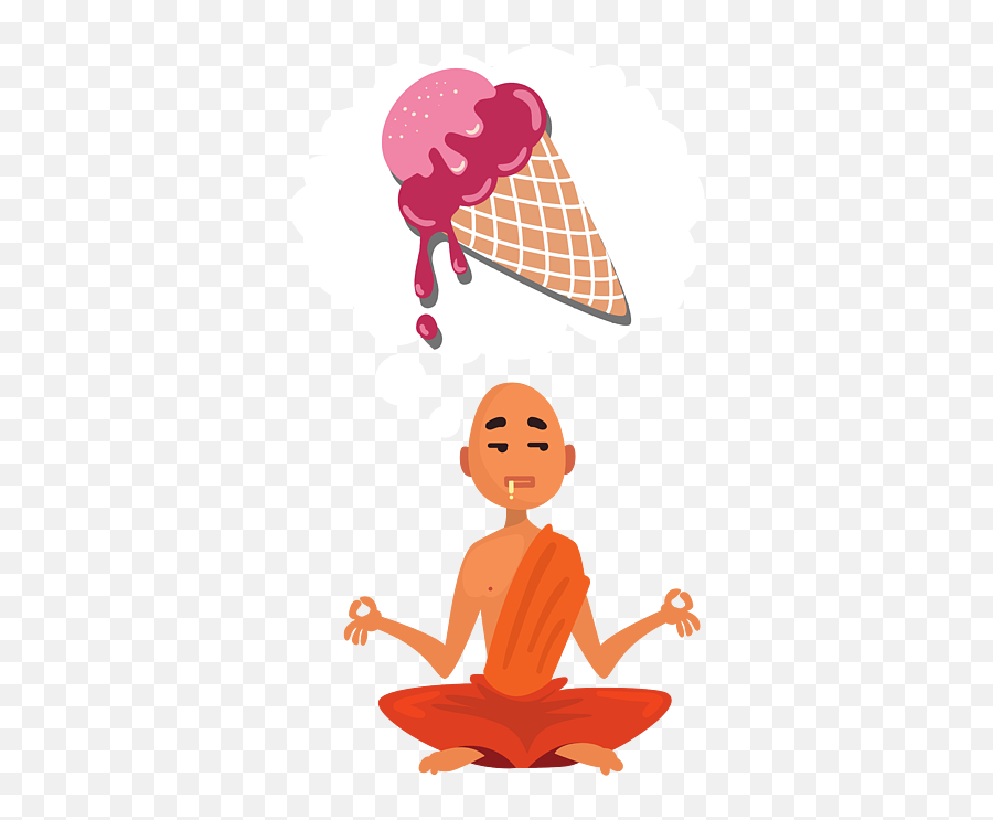 Buddha Meditation Thinking About Ice Cream Zen Gift Kids T Emoji,Zen Buhddism Emoticons For Iphone