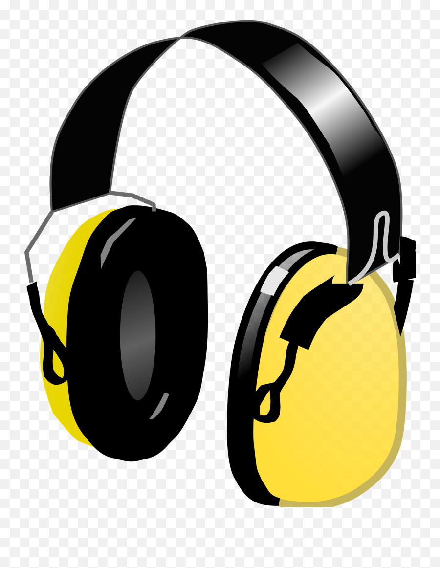 Yellow Headphones Clipart - Headphones Clipart Emoji,Headphones Emoji Transparent
