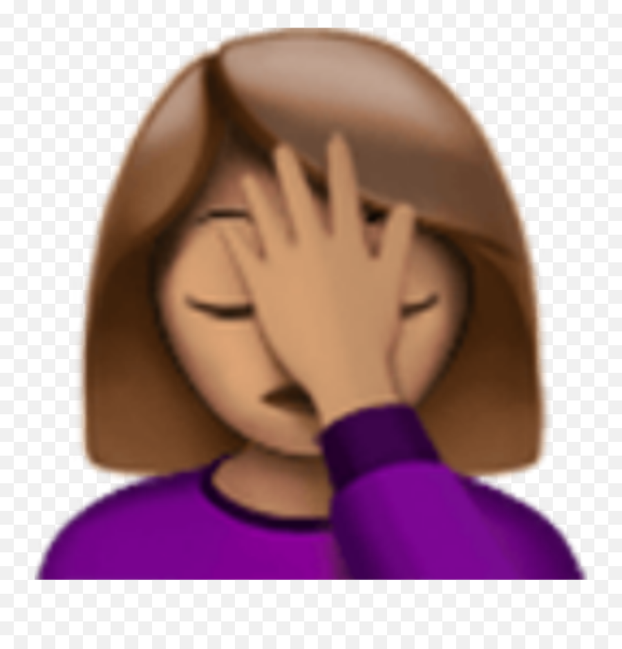 Facepalm Apple Emoji Transparent Png - Facepalm Emoji Transparent Background,Facepalm Emoji