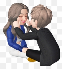 Cute Love Cartoons Cute Couple Cartoon - Hug Emoji,Cute Couple Emoji Stories