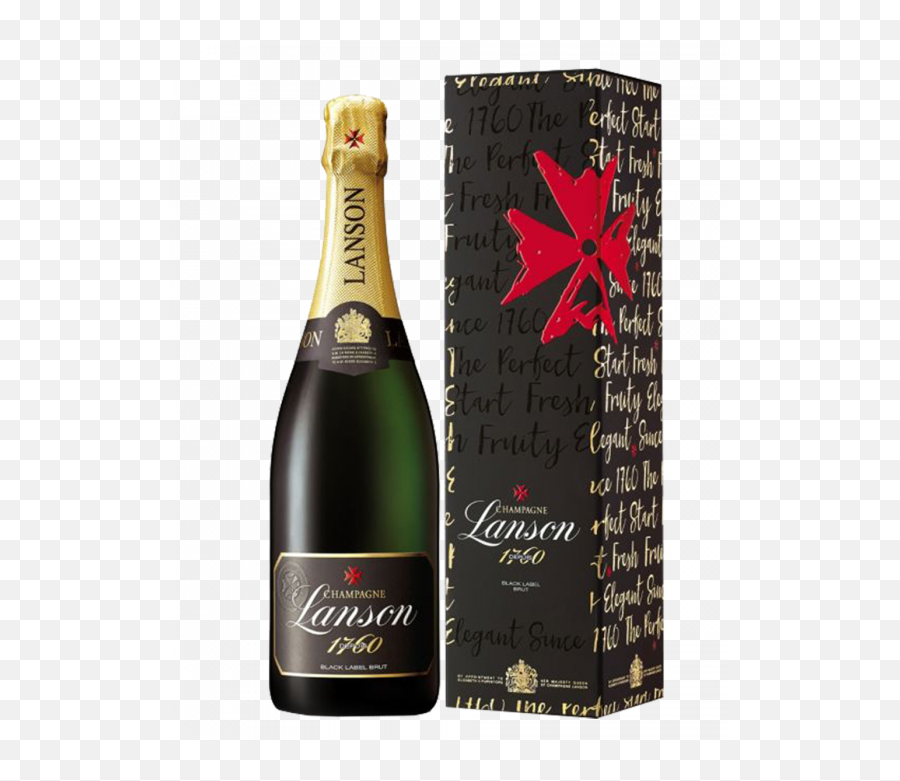 Lanson Black Label Champagne Brut Nv Gift Boxed - Lanson Black Label Brut Champagne Emoji,Moet Et Chandon Rose Imperial Champagne 'emoji Limited Edition' 750ml