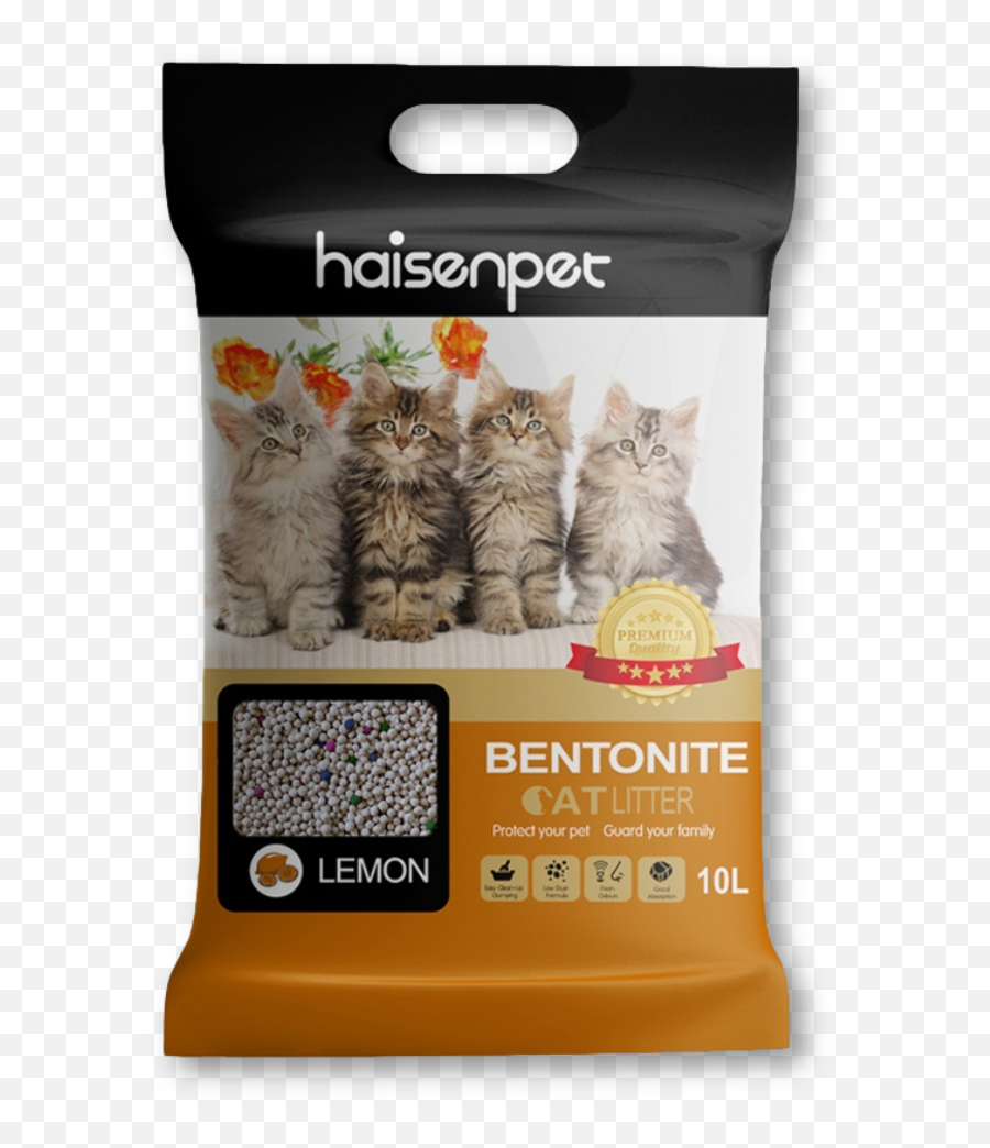 Bentonite Lemon Scent Cat Litter - Haisen Pet Bentonite Cat Litter Emoji,Cat Using Litter Box Emoticon