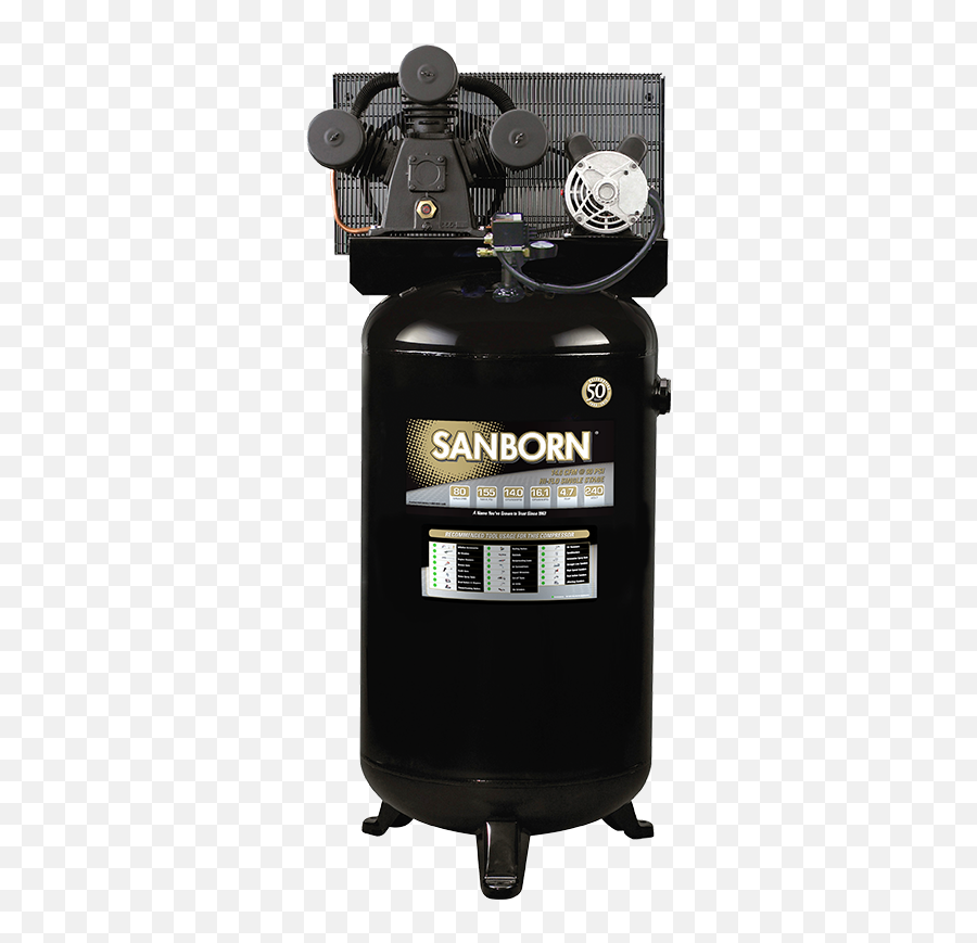 Sanborn 80 Gallon Vertical Stationary - 80 Gallon Powermate Air Compressors Emoji,Emotion Machine 175 Compressor