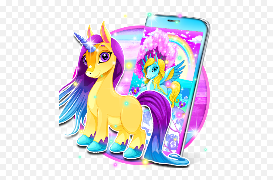 Unicorn Live Wallpaper - Download Wallpaper Kuda Poni Hd Emoji,Best My Little Pony Emojis Android