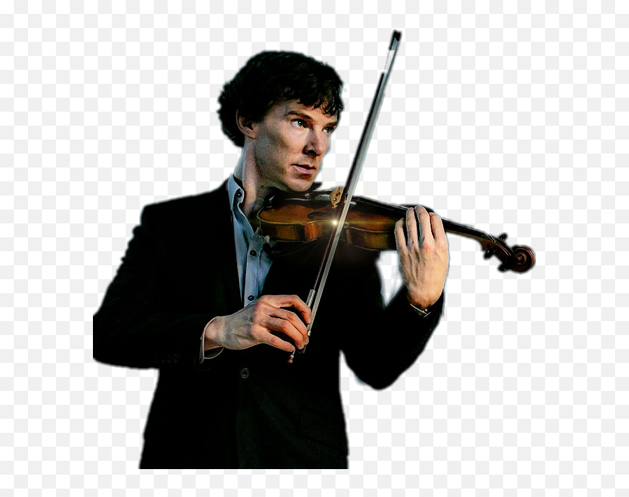 Sherlock Violin Benedictcumberbatch Sticker By Emi - Sherlock Benedict Cumberbatch Silhouette Emoji,Violin Emoji Stickers