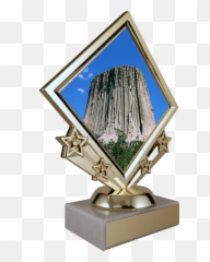 Alien Diamond Trophy On Marble - Devils Tower National Monument Emoji,Patrick Steware Emoji Movie