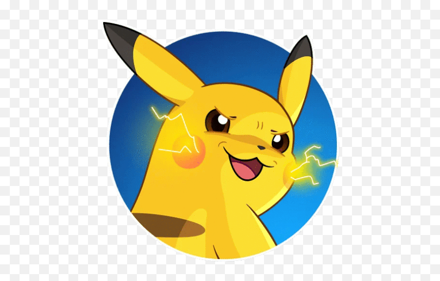 Pikachu Pokemon Gif - Pikachu Smile Emoji,Pikachu Thunder Emotion