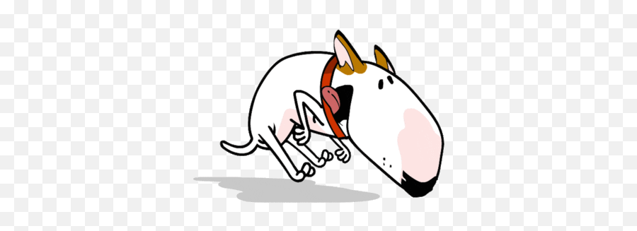 Cute Gif - Dog Run Cartoon Gif Emoji,Bull Emoji