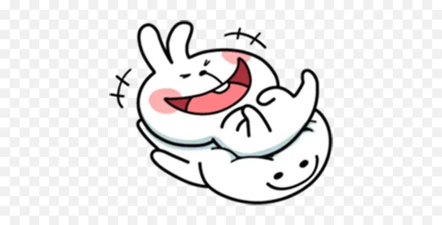 Spoiled Rabbit Emoji With Word 2 Whatsapp Stickers - Funny Cute Cartoon Pics For Profile,Happy Bunny Emoji Line