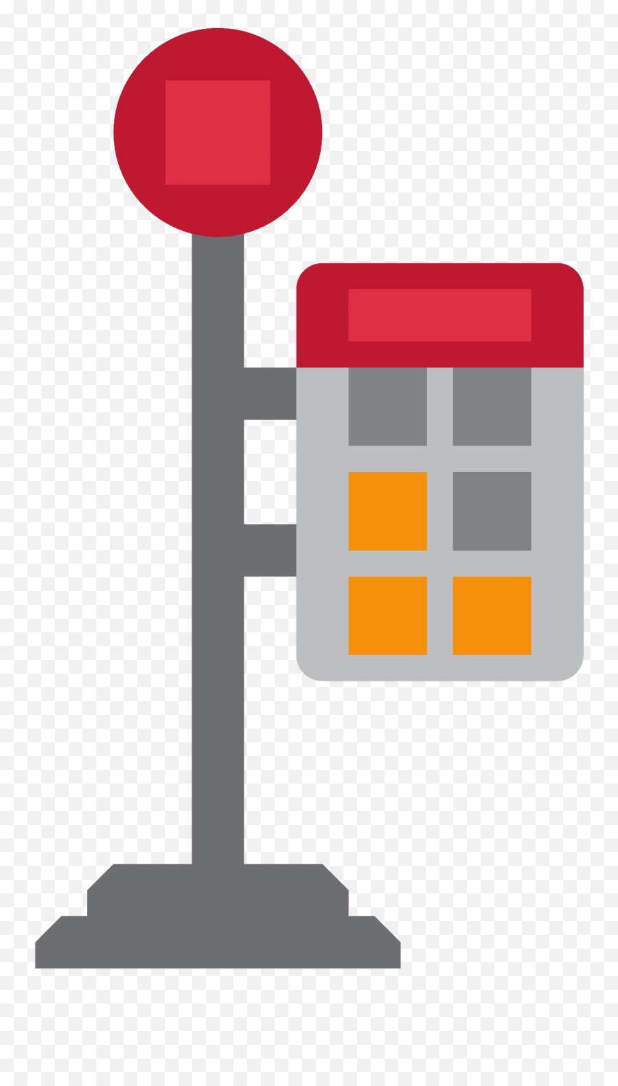 Bus Stop Emoji - Bus Stop Emoji,Traffic Light Warning Sign Emoji