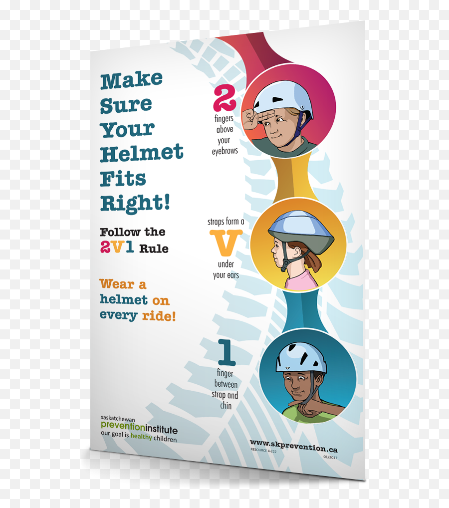 Safety Archives Saskatchewan Prevention Institute - Helmet 2 Fingers Rule Emoji,Children's Emotions Poster
