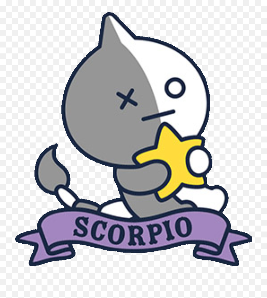 Bt21 Van Scorpio Star Zodiac Sticker - Zodiac Bt21 Emoji,Twitter Scorpio Emoji