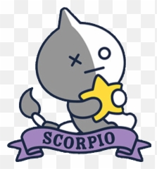 Bt21 Van Scorpio Star Zodiac Sticker - Zodiac Bt21 Emoji,Twitter Scorpio Emoji