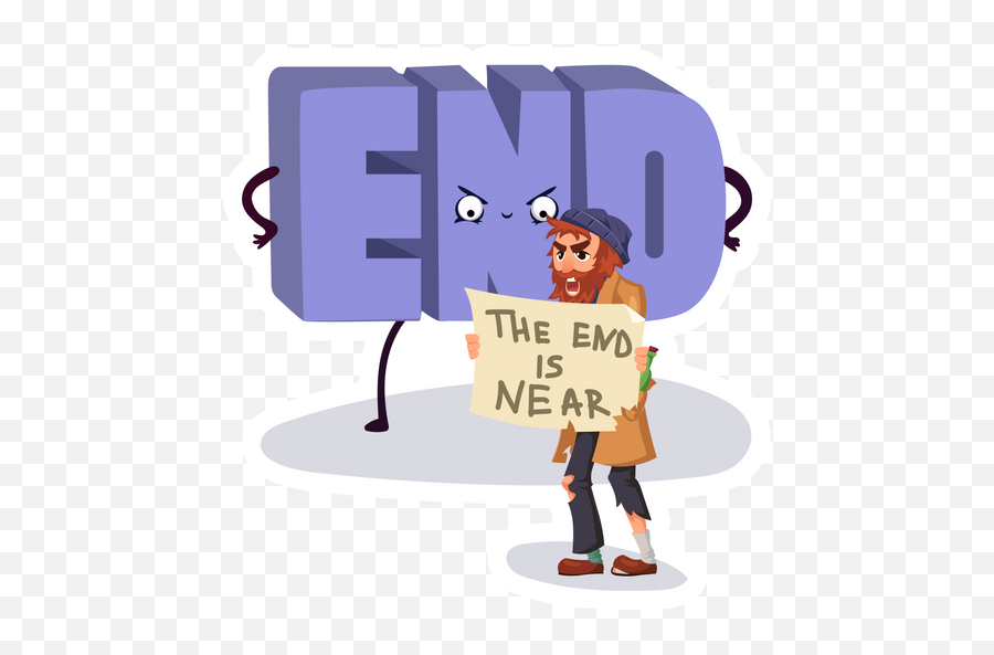 The End Is Near Sticker - Sticker Mania Fiction Emoji,Bro Fist Emoji