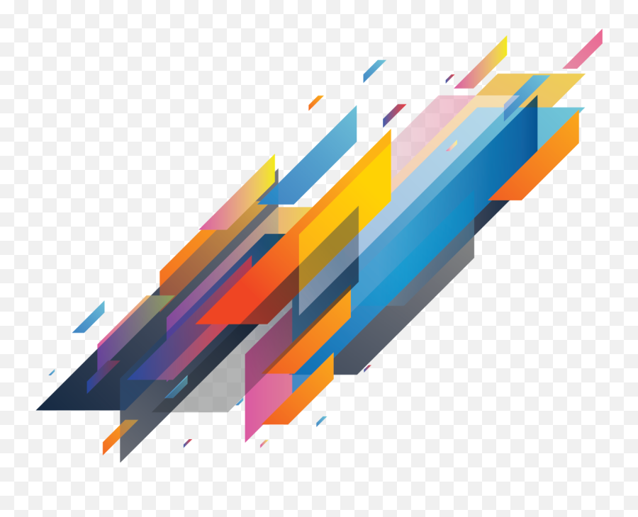 Colourful Diagonal Geometrical Abstract Banner - Shape Pngw Creative Shapes Emoji,Blushing Emojis Jazz Hands