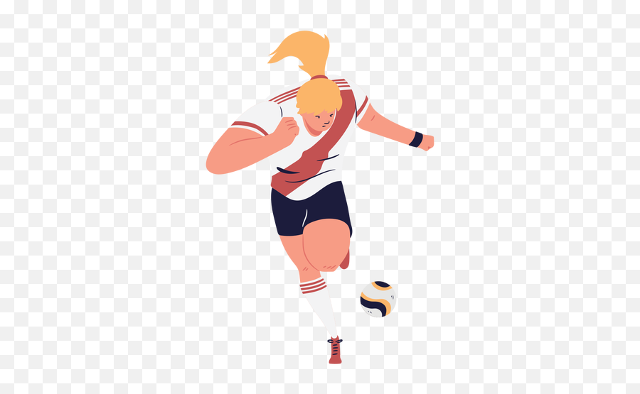 Running Woman Cartoon Soccer Player - Dibujo Jugadores De Futbol Png Emoji,Emotion Monitor Soccer