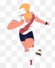 Running Woman Cartoon Soccer Player - Dibujo Jugadores De Futbol Png Emoji,Emotion Monitor Soccer