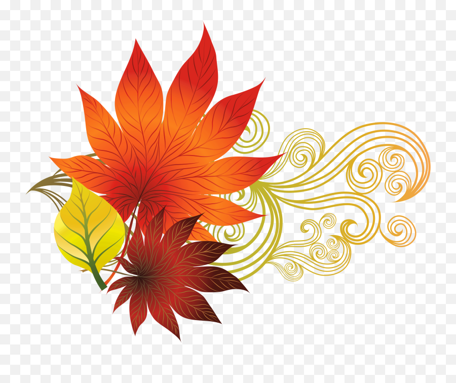 Free Fall Clip Art Free Synkee - Fall Leaves Music Notes Thanksgiving Borders Clipart Free Emoji,Fall Leaf Emoji