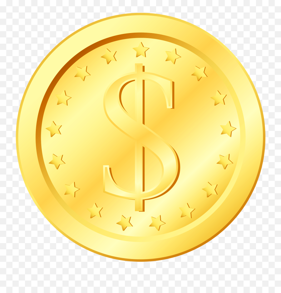 Gold Coin Transparent Png Clipart View Full Size Gold - Dollar Gold Coin Png Emoji,420 Emoji Copy And Paste