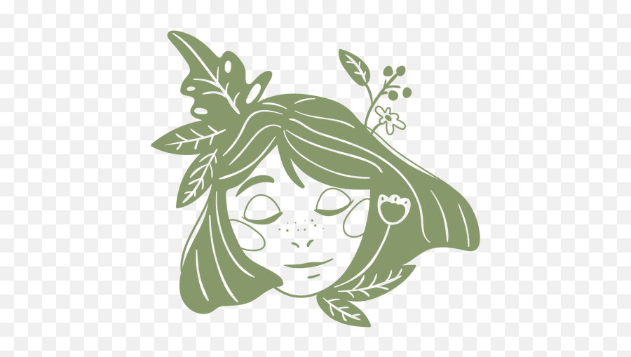 Girl Face With Flowers Filled Stroke Transparent Png U0026 Svg Emoji,Madame Defarge Showing Human Emotions