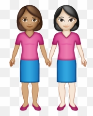 Female Holding Hands Png File Png Mart Emoji,Standing Girl Emoji