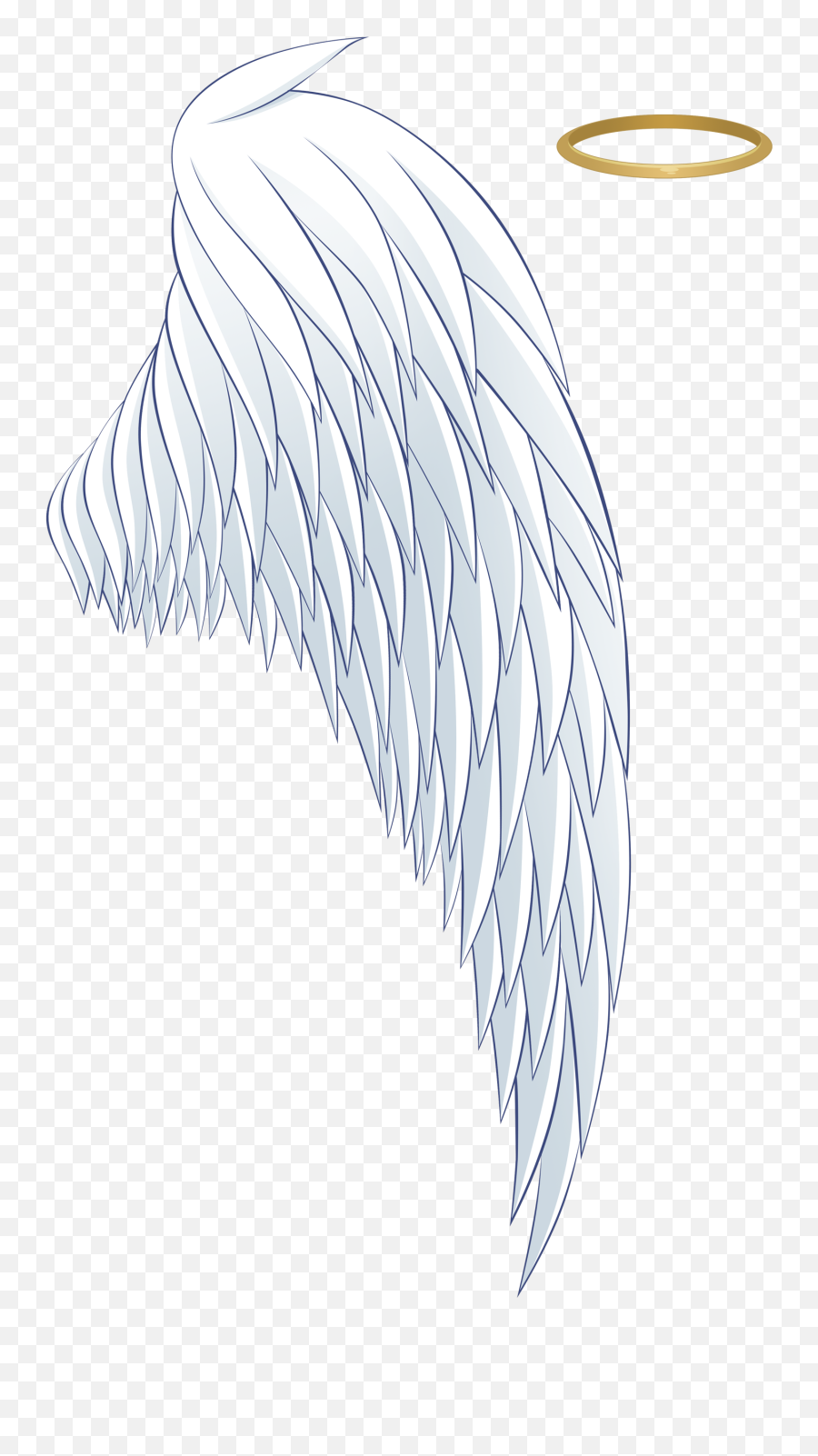 Angel Aureola Wing Icon - White Angel Wings And A Halo Png Emoji,Emoji Angel Halo Devil Horns