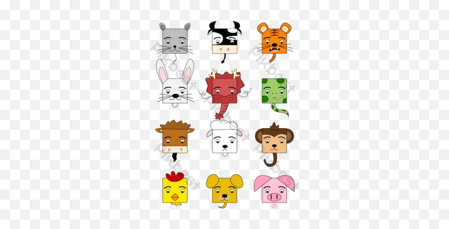 Zodiac Animal Templates Free Psd U0026 Png Vector Download - 12 Emoji,Zodiac Emojis