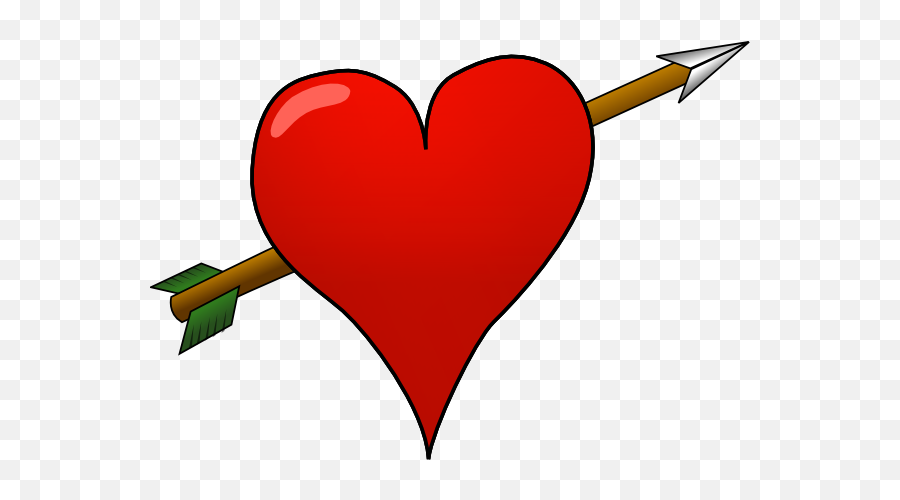 Heart - Arrow Clip Art At Clkercom Vector Clip Art Online Cupid Heart Clipart Emoji,Small Heart Emoticon