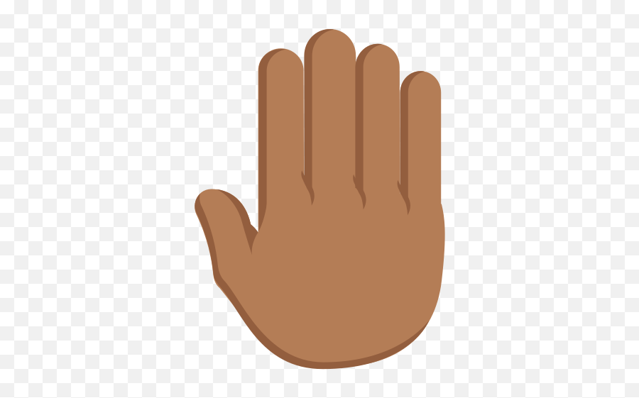 Raised Back Of Hand Medium - Dark Skin Tone Emoji High Hand,Tongue Between Fingers Emoji