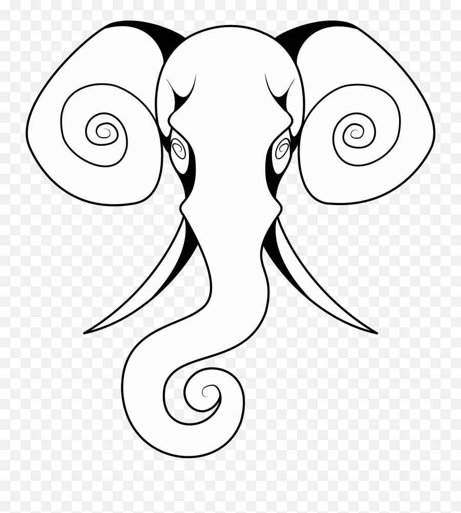 Swirly Elephant Masonillustration Love - Cloudygif Language Emoji,Swirly Emoji