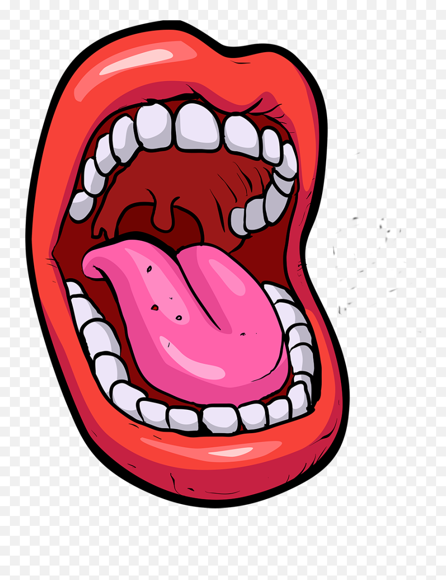 Screaming Mouth Png - Cartoon Open Mouth 4472066 Vippng Side Cartoon Mouth Open Emoji,Tightly Closed Eyes Emoji