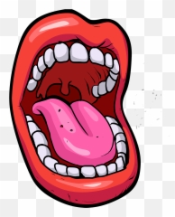 Screaming Mouth Png - Cartoon Open Mouth 4472066 Vippng Side Cartoon Mouth Open Emoji,Tightly Closed Eyes Emoji