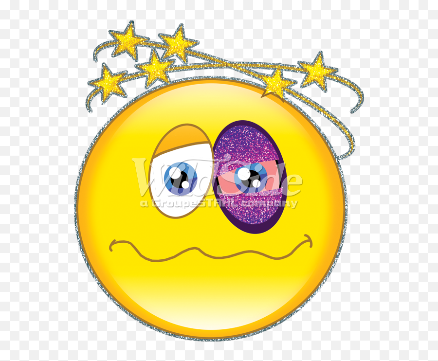Happy Face Blackeye Emoji - Face Black Eye Emoji,Anguished Emoji
