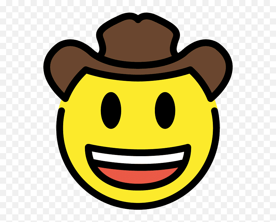 Cowboy Hat Face - Emoji Meanings U2013 Typographyguru Transparent Cowboy Emoji,Emoticon Meanings