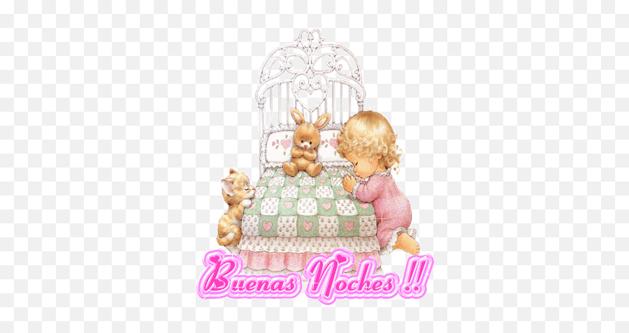 Gifs Animados De Buenas Noches - Little Girl Precious Moments Praying Emoji,Buenas Noches Con Emojis