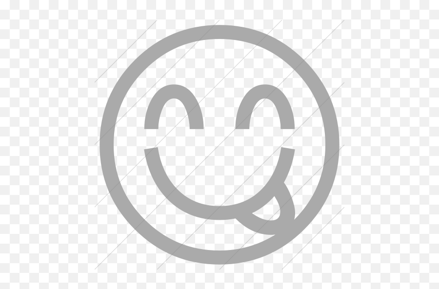 Simple Gray Classic Emoticons Face - Transparent Delicious Icon Emoji,Delicious Emoticon Symbols
