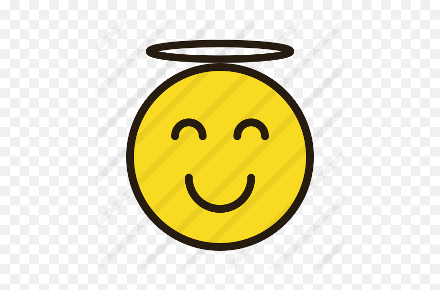 Angel - Free Smileys Icons Black And White Emoticons Angel Emoji,Get Over Here Emoticon