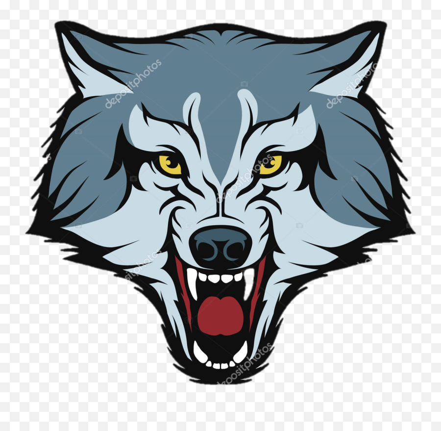 Download Gray Wolf Logo Free Download Png Hq Clipart Png - Loup Tete Emoji,Winter Emoticon Pack Dota